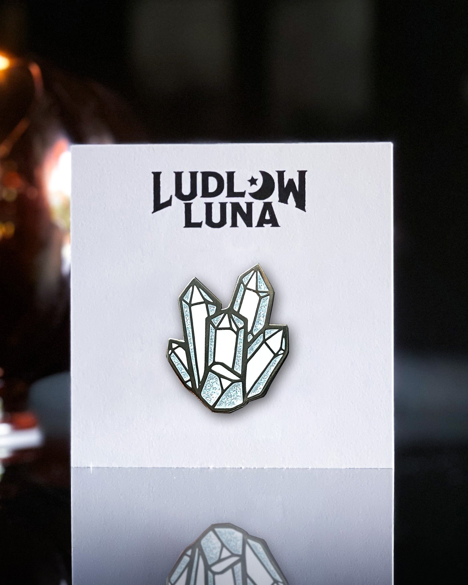 Crystal Glitter Enamel Pin