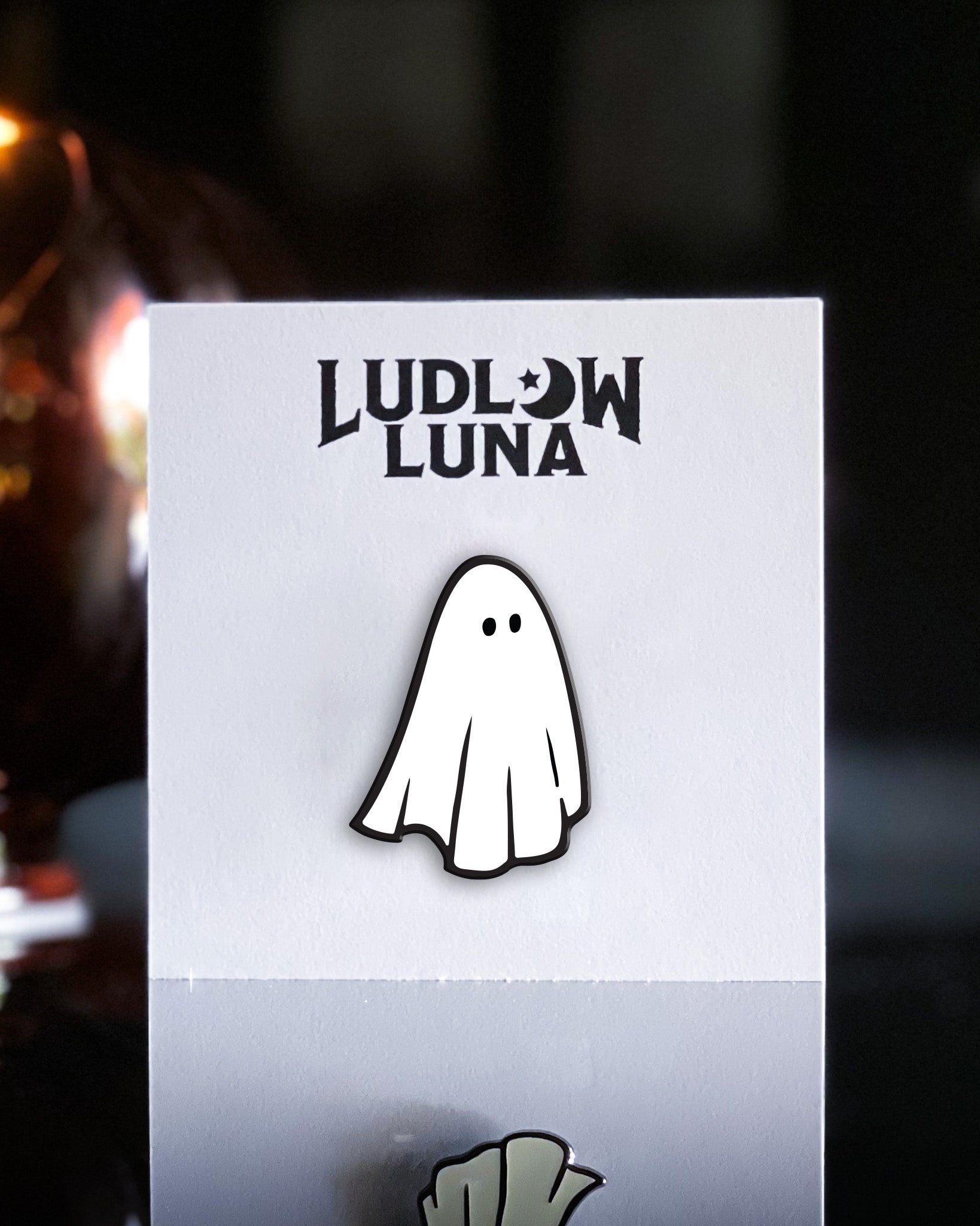 Ghostie Enamel Pin (Glows in Dark)