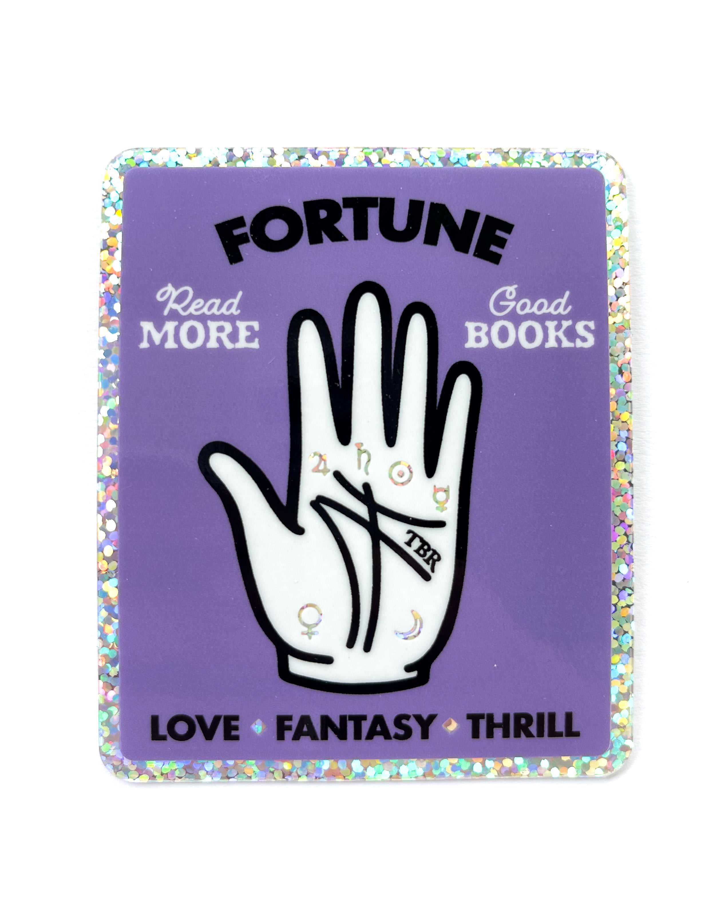 Book Fortune Glitter Sticker