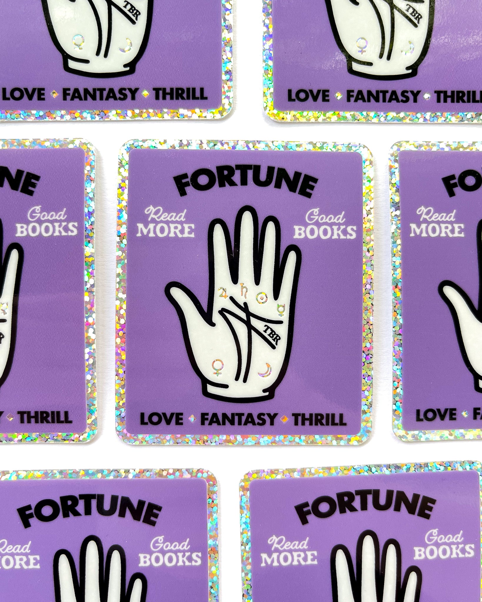 Book Fortune Glitter Sticker