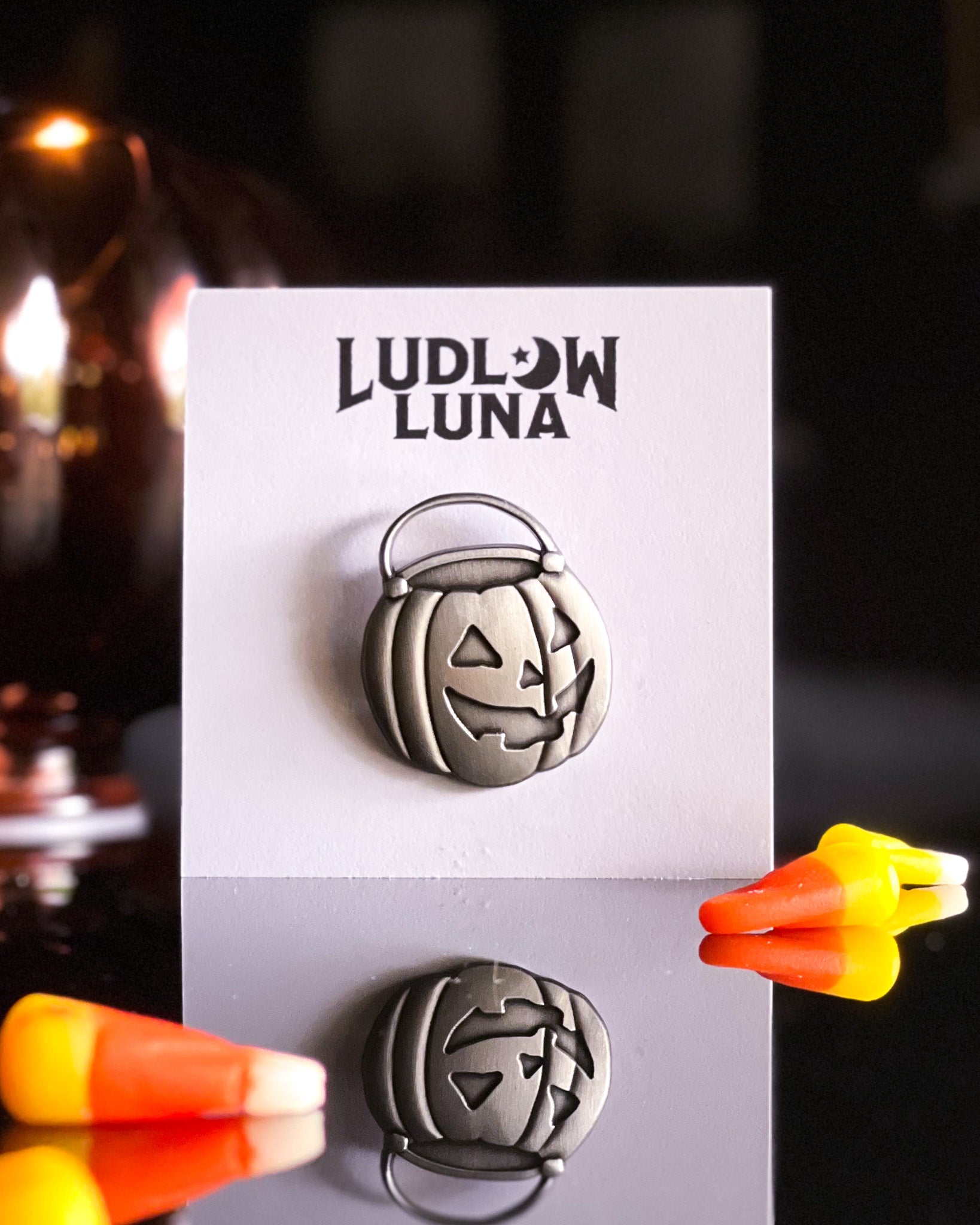 Pumpkin Pail 3D Enamel Pin