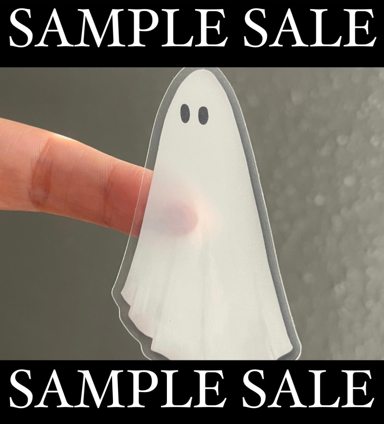 [SAMPLE] Ghostie Clear Vinyl Sticker