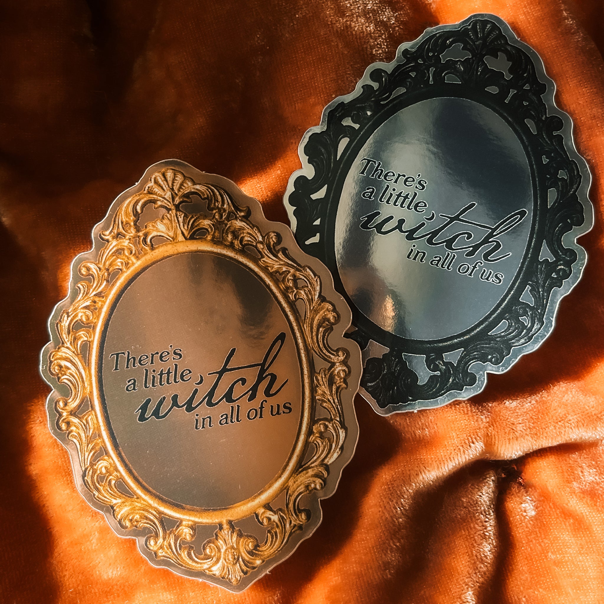 [SAMPLE] Witch Ornate Mirror Sticker (Gold)