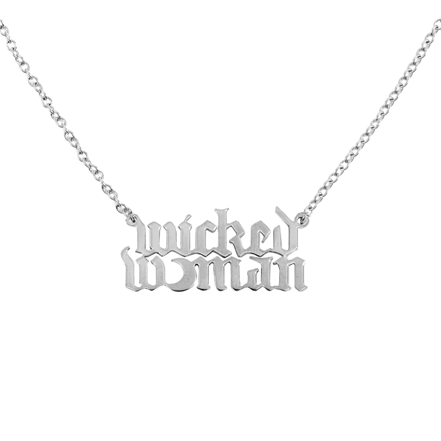 Wicked Woman Stering Silver Necklace